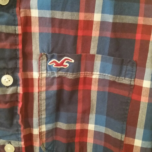 Hollister plaid button down shirt, M - Picture 5 of 6